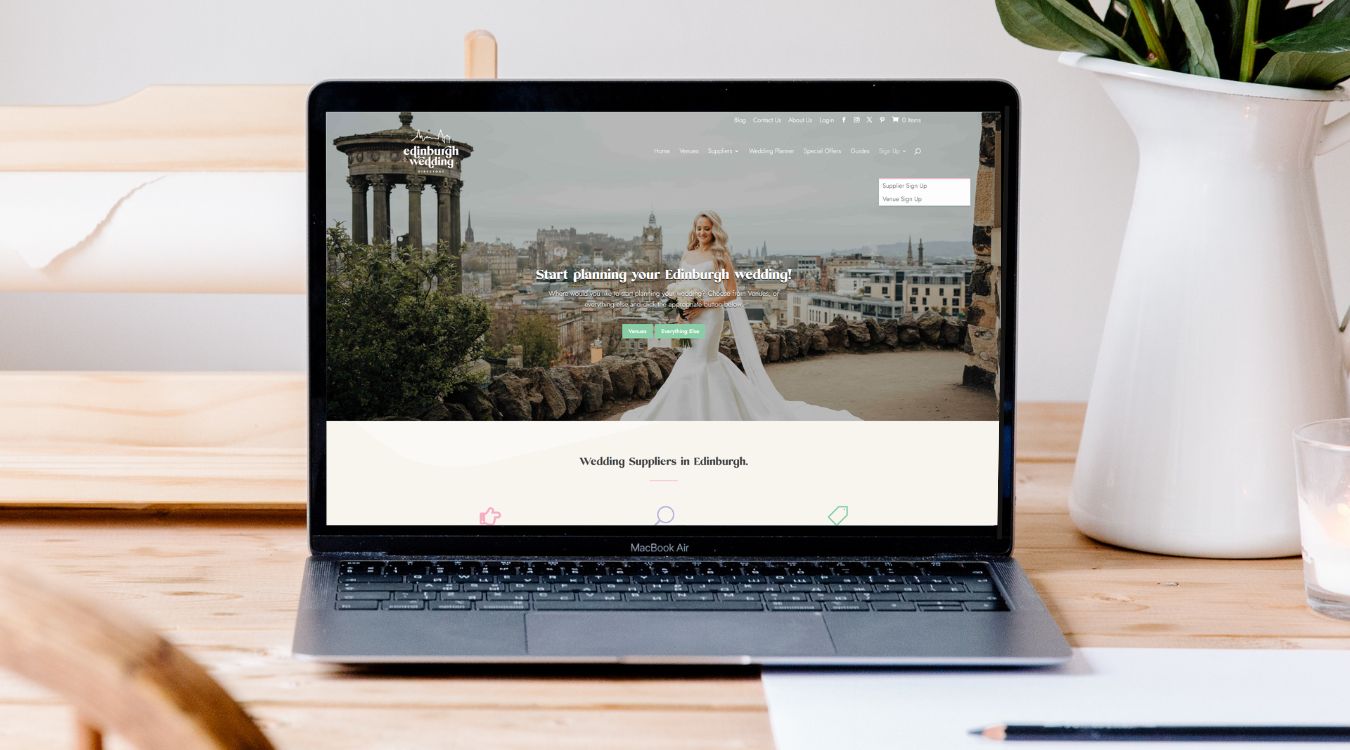 modern wedding website