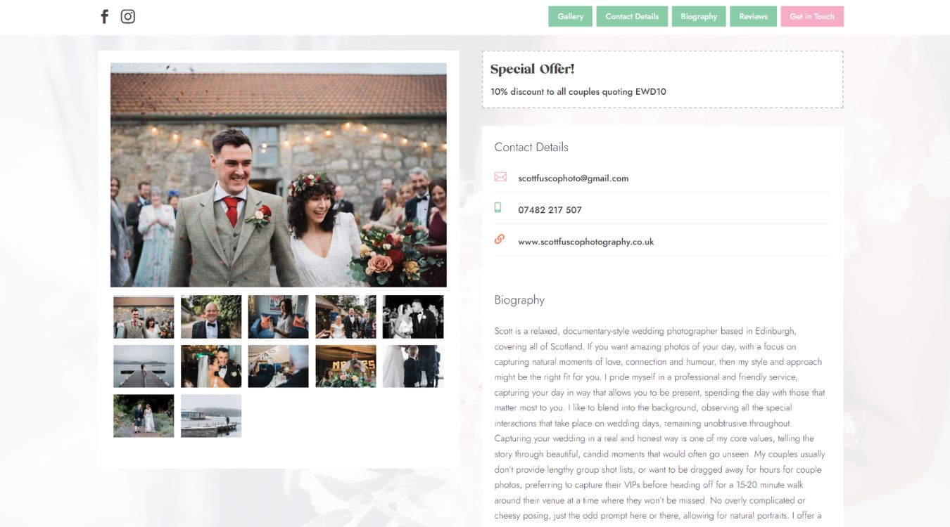 wedding website scotland